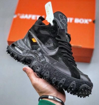 Off Whiite X Nike Acg Air Terra Forma Black Running Shoes