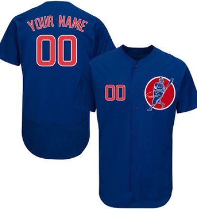 Cubs Blue Customized Flexbase New Design Jersey