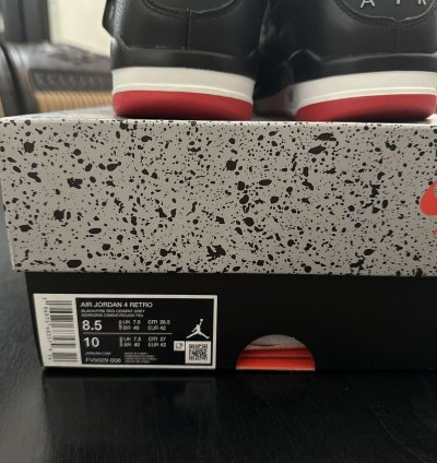 Air Jordan Retro 4 Bred Reimagined