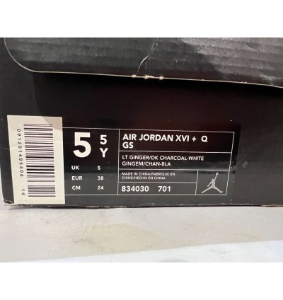Air Jordan Xvi Gs Og Ginger 2001 Youth Size 5 5