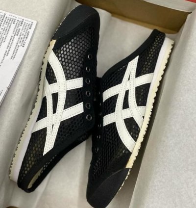 Onitsuk A Tiger Mexico 66 Sabot Half Cut Black White Sneakers