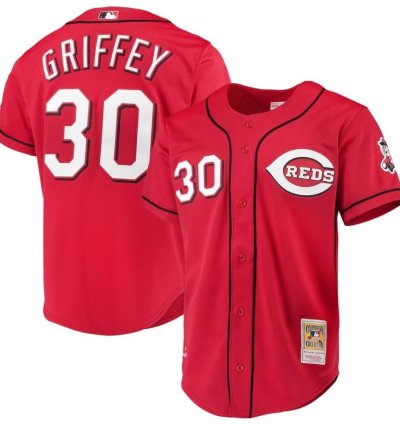 Cincinnati Reds Ken Griffey Jr Red Throwback Jersey