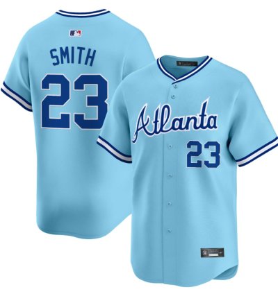 Smith 23 Atlanta Braves Powder Blue Jersey - All Stitched