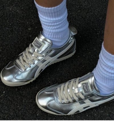 Onitsuk A Tiger Silver Sneakers