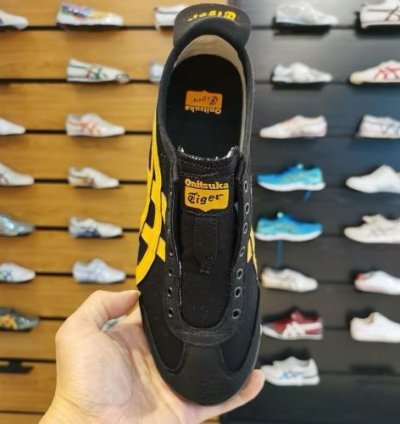 Onitsuka Tiger Mexico 66 Black Yellow Slipons