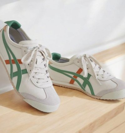 Onitsuka Tiger Mexico 66 Cream Green Orange Sneakers