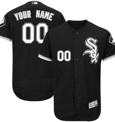 Chicago White Sox Black Customized Flexbase Majestic Mlb Collection Jersey