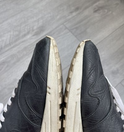 Vintage Black Leather Low Top Nike Air Max 1