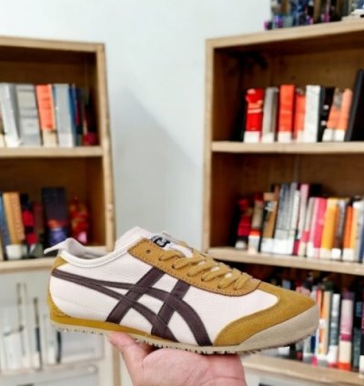 Onitsuka Tiger Mexico 66 Cream Licorice Brown Sneakers
