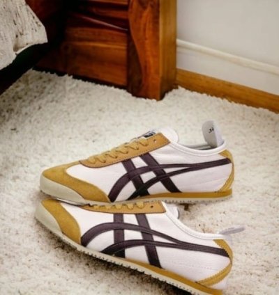 Onitsuka Tiger Mexico 66 Cream Licorice Brown Sneakers