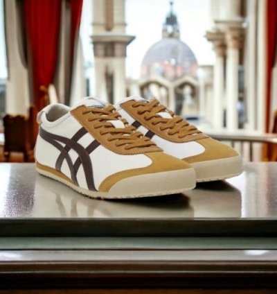 Onitsuka Tiger Mexico 66 Cream Licorice Brown Sneakers