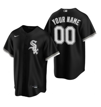 Chicago White Sox Custom Black Stitched Mlb Cool Base Jersey