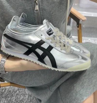 Onitsuka Tiger Mexico 66 Pure Silver Black Sneakers