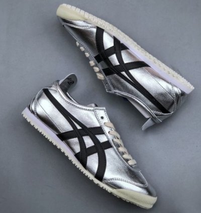 Onitsuka Tiger Mexico 66 Pure Silver Black Sneakers