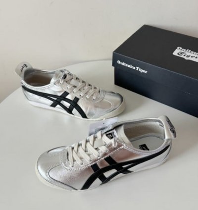 Onitsuka Tiger Mexico 66 Pure Silver Black Sneakers