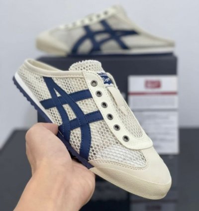 Onitsuka Tiger Mexico 66 Sabot Half Cut Cream Navy Sneakers