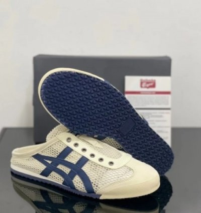 Onitsuka Tiger Mexico 66 Sabot Half Cut Cream Navy Sneakers