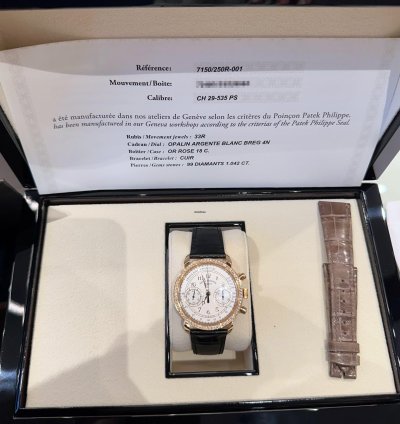 Patek Philippe Chronograph 7150 250r-001 Rose Gold Silver Dial 2022
