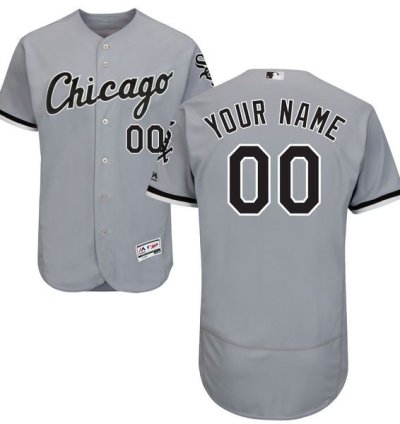 Chicago White Sox Grey Customized Flexbase Majestic Mlb Collection Jersey