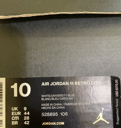 Jodan 11 Low Unc