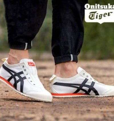 Onitsuka Tiger Slip On Black Orange Slipon