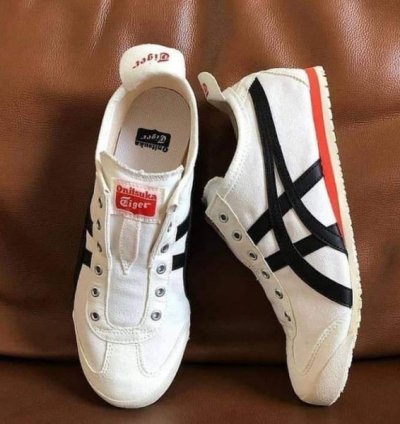 Onitsuka Tiger Slip On Black Orange Slipon