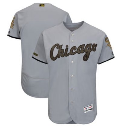 Chicago White Sox Majestic Gray 2018 Memorial Day Collection Flex Base Team Custom Jersey