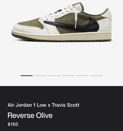 Jordan 1 Low Travis Scott Olive