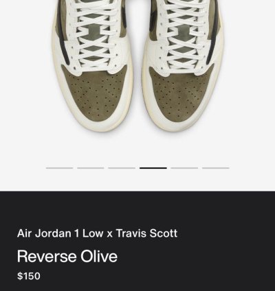 Jordan 1 Low Travis Scott Olive