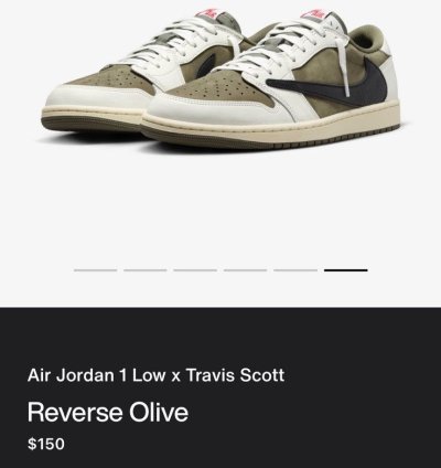 Jordan 1 Low Travis Scott Olive