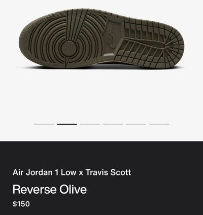 Jordan 1 Low Travis Scott Olive