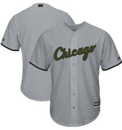 Chicago White Sox Majestic Gray 2018 Memorial Day Cool Base Team Custom Jersey