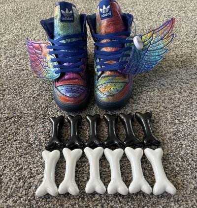 Adidas Jeremy Scott Rainbow Wings Bones Size 9 5 Rare