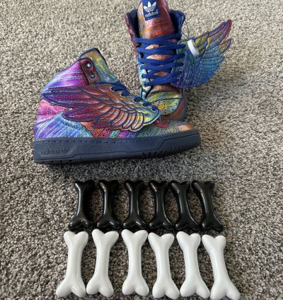 Adidas Jeremy Scott Rainbow Wings Bones Size 9 5 Rare