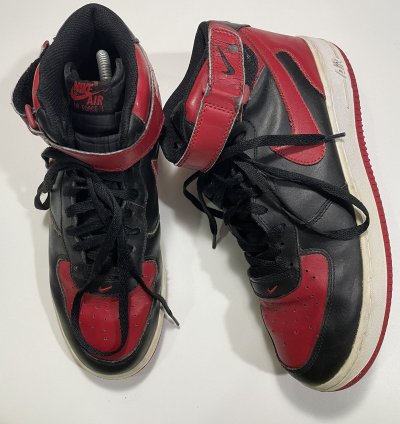 Vintage Nike Air Force 1 Bred Mid Chicago Bulls Leather
