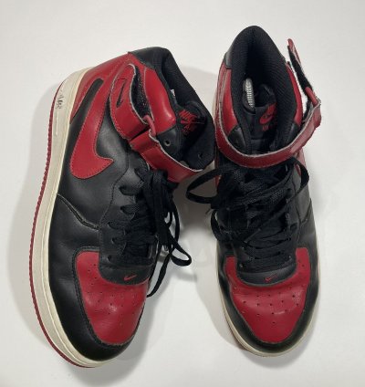 Vintage Nike Air Force 1 Bred Mid Chicago Bulls Leather