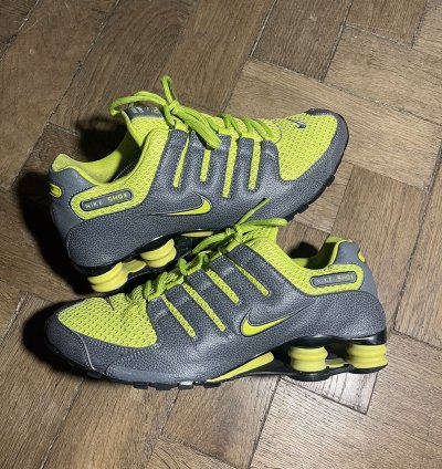Vintage Men Nike Shox Y2k Gray Yellow Sneakers Shoes