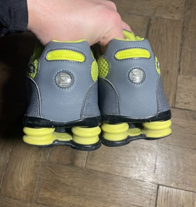 Vintage Men Nike Shox Y2k Gray Yellow Sneakers Shoes