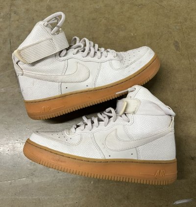 Vintage Nike Air Force 1 High Gum Bottom Utility Strap Shoes