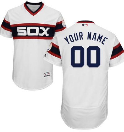 Chicago White Sox White Pullover Customized Flexbase Majestic Mlb Collection Jersey