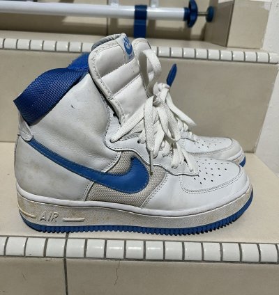 Vintage Nike Air Force 1 High White Colombia Blue 2001