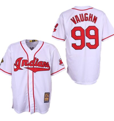 Cleveland Indians Ricky Vaughn White Throwback Jersey