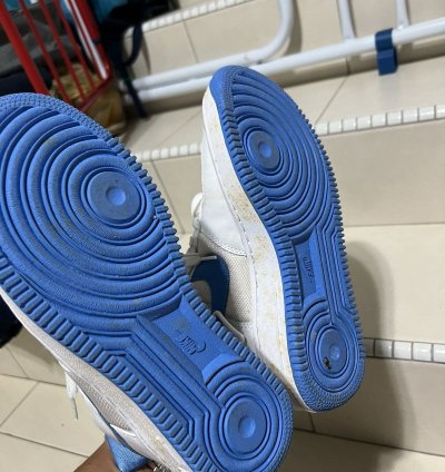 Vintage Nike Air Force 1 High White Colombia Blue 2001