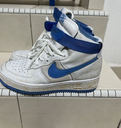 Vintage Nike Air Force 1 High White Colombia Blue 2001