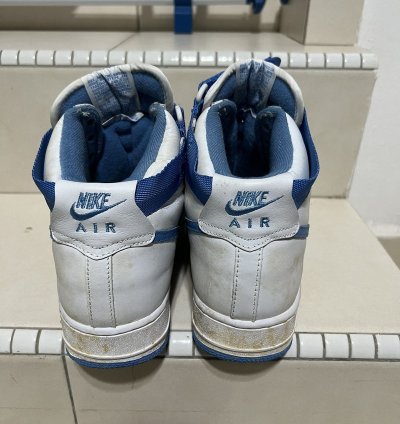 Vintage Nike Air Force 1 High White Colombia Blue 2001