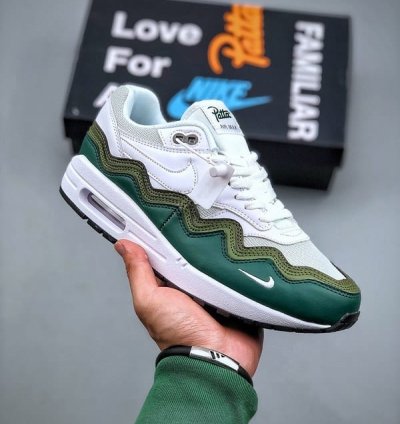 Patta X Nike Air Max 1 Concept Green White Running Shoes