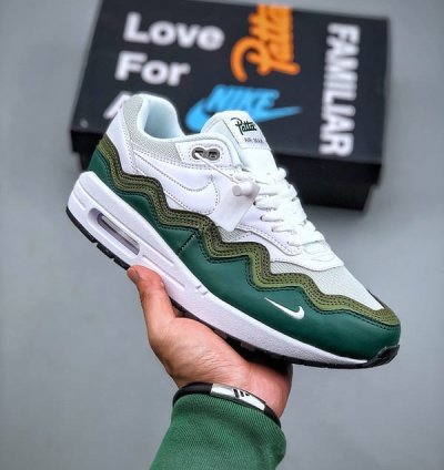 Patta X Nike Air Max 1 Concept Green White Running Shoes