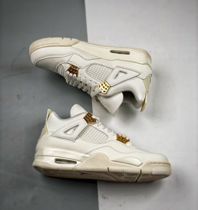 Nike Air Jordan 4 White Gold
