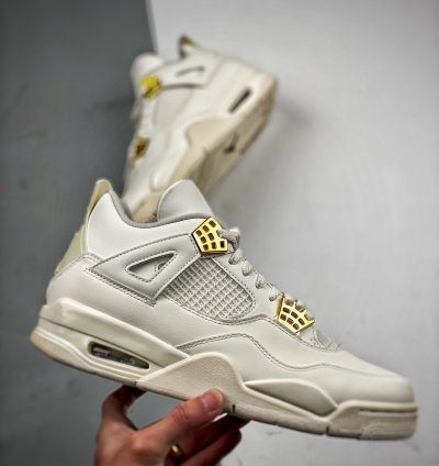 Nike Air Jordan 4 White Gold