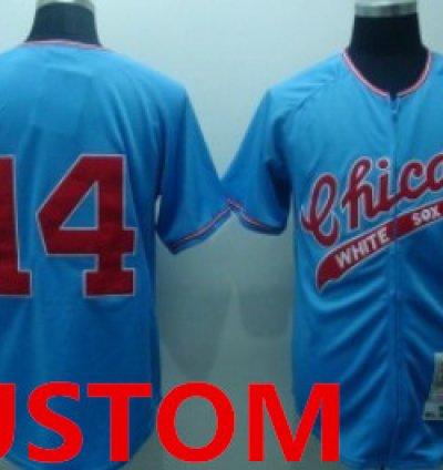 Custom Chicago White Sox 1972 Blue Throwback Jersey